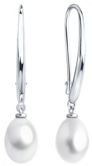 Серьги из серебра с жемчугом