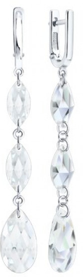 Серьги из серебра с нанокристаллами