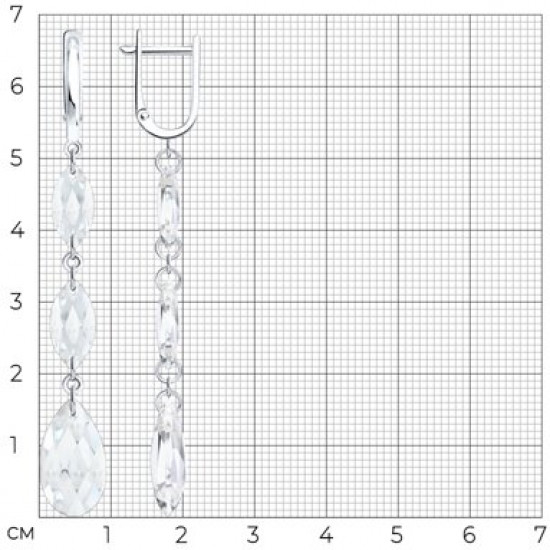 Серьги из серебра с нанокристаллами