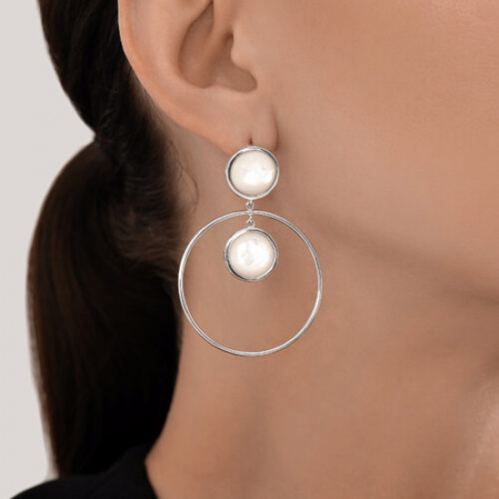 Серьги из серебра с перламутром