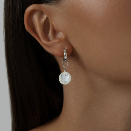 Серьги из серебра с перламутром