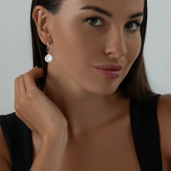 Серьги из серебра с перламутром