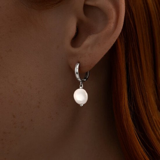 Серьги из серебра с перламутром