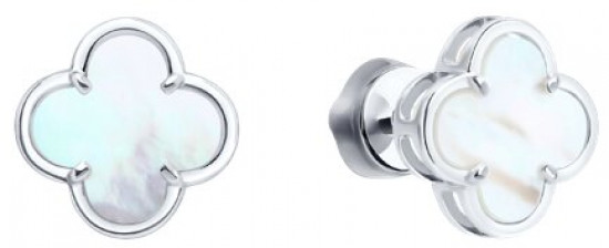 Серьги из серебра с перламутром