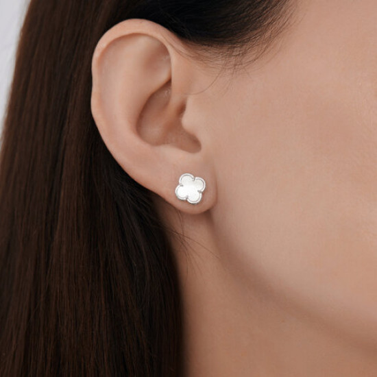 Серьги из серебра с перламутром