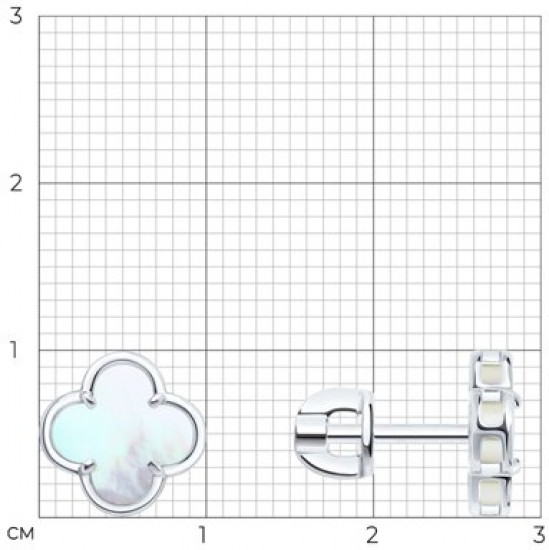 Серьги из серебра с перламутром