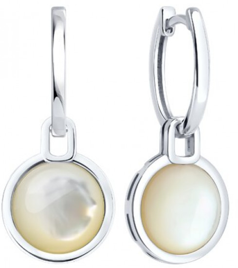 Серьги из серебра с перламутром