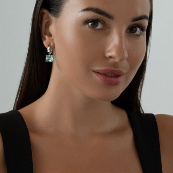 Серьги из серебра с ситаллами