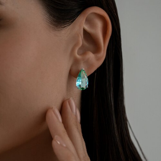 Серьги из серебра с ситаллами