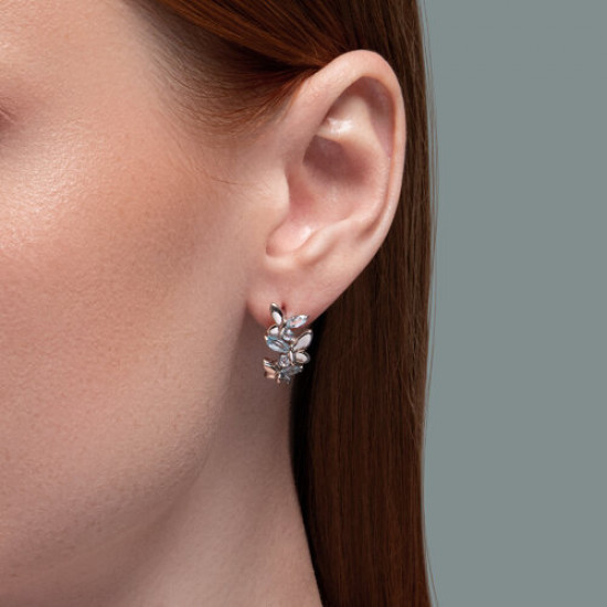 Серьги из серебра с топазами