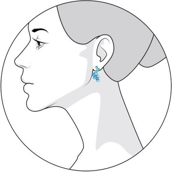 Серьги из серебра с топазами