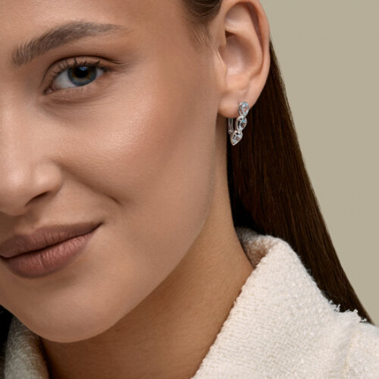 Серьги из серебра с топазами