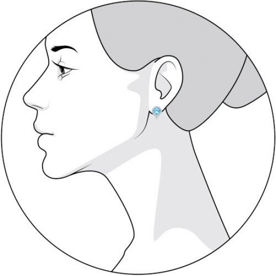 Серьги из серебра с топазами и фианитами