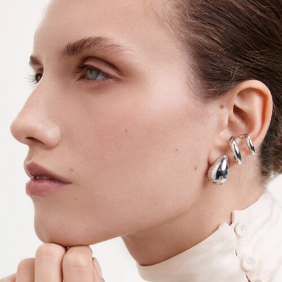 Серьги из серебра с фианитами