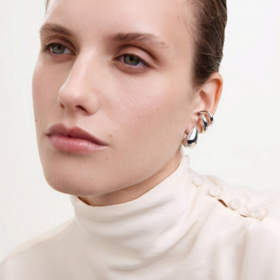 Серьги из серебра с фианитами