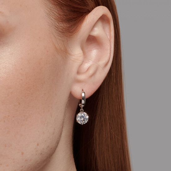 Серьги из серебра с фианитами