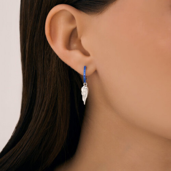 Серьги из серебра с фианитами