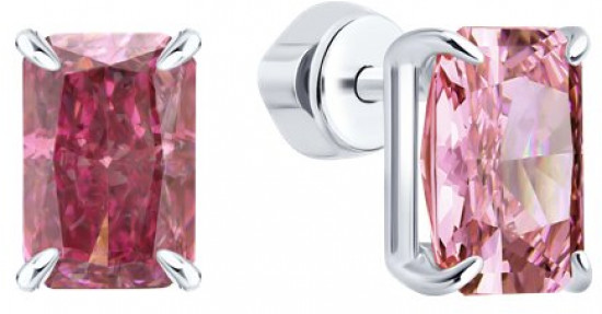 Серьги из серебра с фианитами