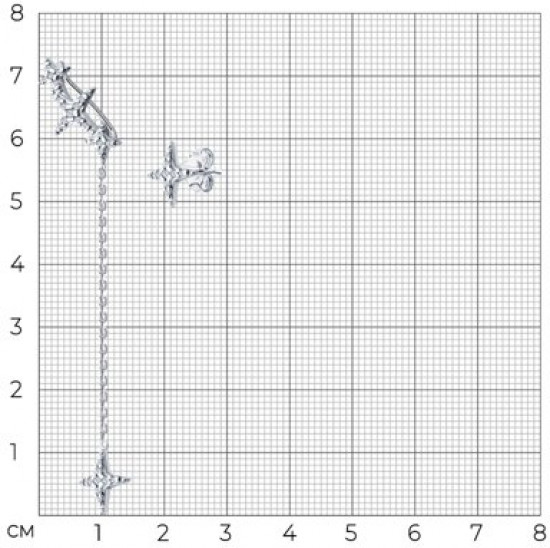 Серьги из серебра с фианитами
