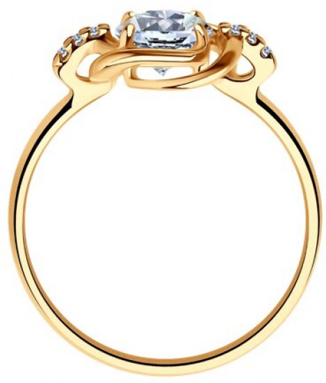 Кольцо из серебра с фианитами