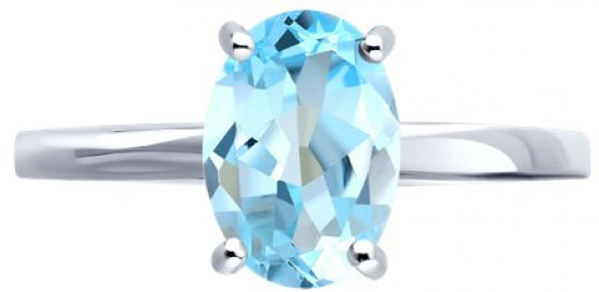 Кольцо из серебра с топазом