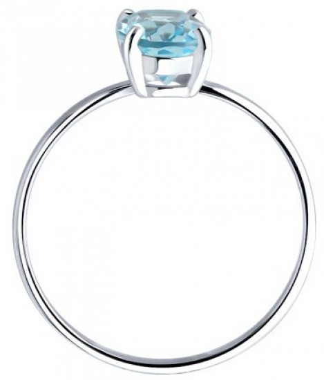 Кольцо из серебра с топазом