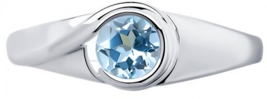 Кольцо из серебра с топазом