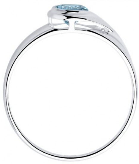 Кольцо из серебра с топазом