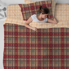 Комплект постельного белья «Тартан» (арт. 9427/1, евро, бязь, 2 наволочки 70×70) - Фото 1