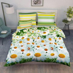 Комплект постельного белья «Ромашковый вальс» (арт. 4323/1, 1,5-спальный, бязь, 2 наволочки 70×70) - Фото 1