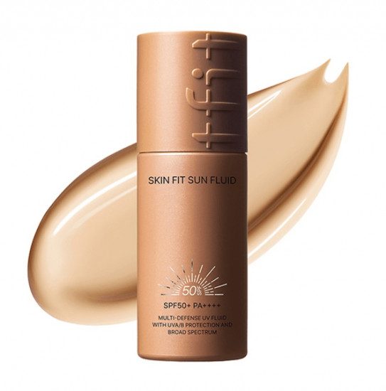 Легкий солнцезащитный флюид для лица «Skin Fit Sun Fluid» SPF50+ PA++++