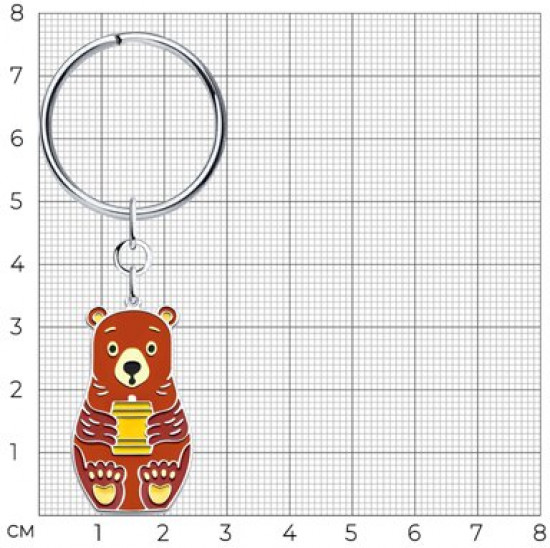 Брелок из золочёного серебра с эмалью