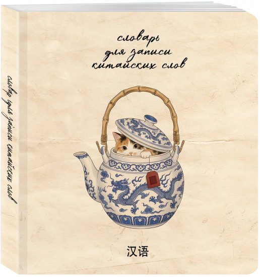 Словарь для записи китайских слов «Котик в чайнике»