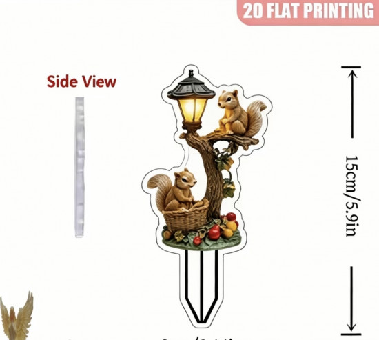 Акриловая фигурка белочки с фонарем