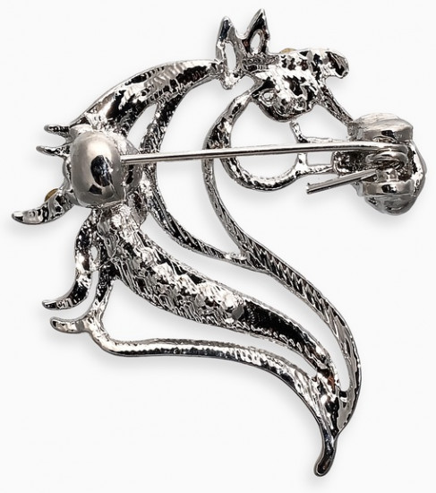 Брошь со стразами «Лошадь»