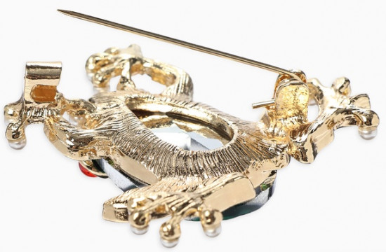 Брошь «Болотная лягушка»