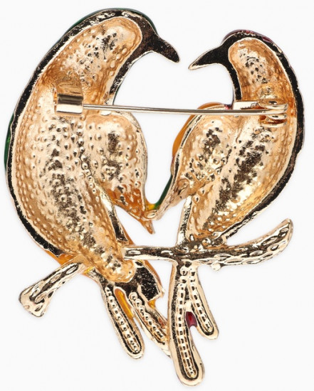 Брошь «Птицы парные»
