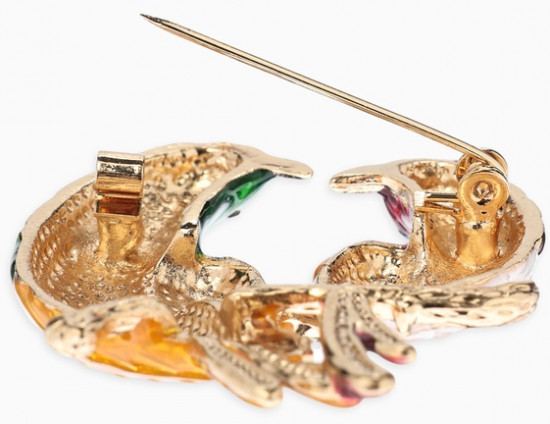 Брошь «Птицы парные»