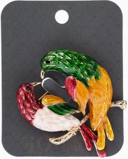 Брошь «Птицы парные»