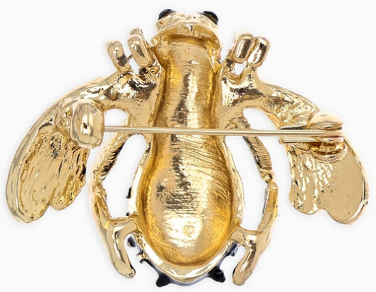 Брошь «Пчела в вишню»