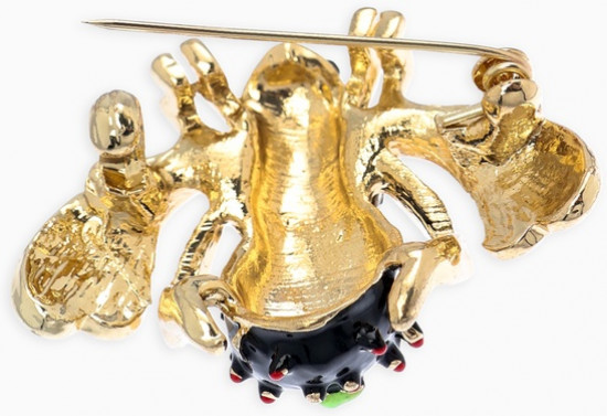 Брошь «Пчела в вишню»