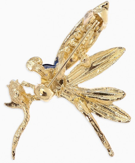 Брошь «Стрекоза на цветке»