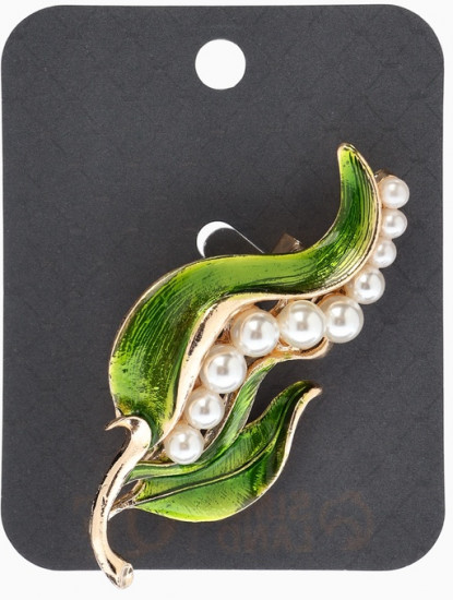 Брошь «Стручок гороха»