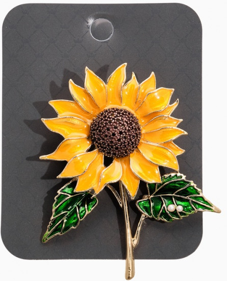Брошь «Цветок Подсолнуха»