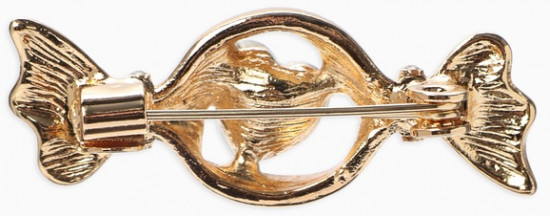 Брошь «Конфета с кристальным сердцем»