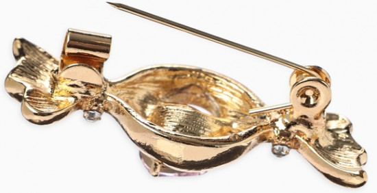 Брошь «Конфета с кристальным сердцем»