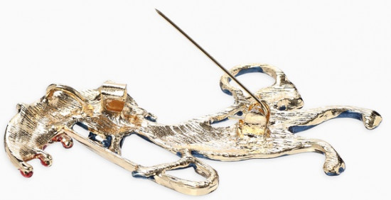 Брошь «Кошка с зонтом»