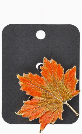 Брошь «Лист кленовый осенний»