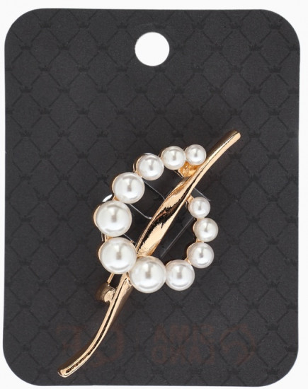Брошь «Дуга с жемчугом»