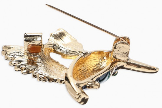 Брошь «Птица Колибри»